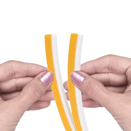 6M Door Seal Weather Stripping Window Rubber Seal Strip Self Adhesive Foam Tape Draft Stopper Wind Blocker Sound Dust Proof Gap Sealing Tape For Doors Windows Easy Install (White)