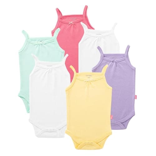 Cottonil Pack of 6 Cotton Strap Bodysuit for Baby Leotard