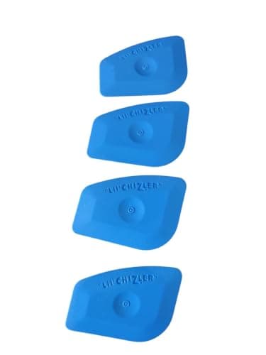 4pcs Car Edge Squeegee, Vinyl Wrap Tool, Scorpion Car Window Tint Kit, Straight Scraper Tool for All Vinyl Rolls, Window Tint Film, Wallpaper Installation Blue