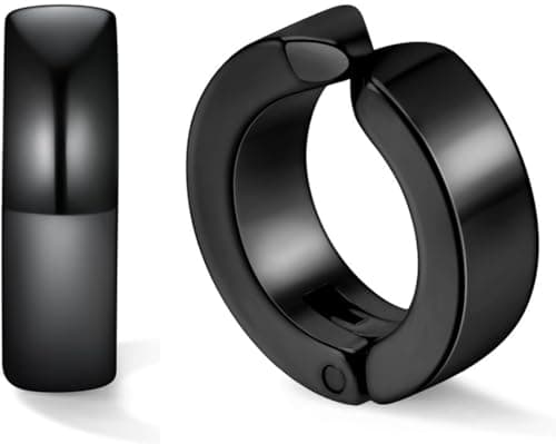 Stainless Steel Mens Womens Clip On Earrings Hoop Huggie Non-Piercing 3 Pairs