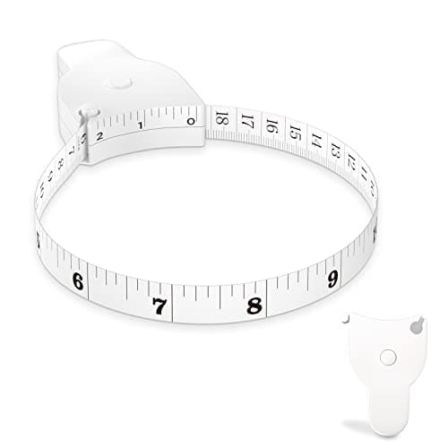 REIDEA Body Measuring Tape Weight Loss 60 Inch Retractable Measure Tape with Lock Pin Push Button for Fitness Tailor Sewing White