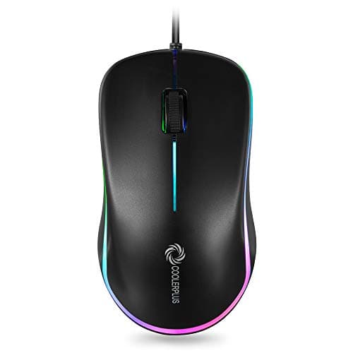 COOLERPLUS FC112 USB Optical Wired Computer Mouse with Easy Click for Office and Home, 1000DPI, Premium and Portable,Compatible with Windows PC, Laptop, Desktop, Notebook (Black) Input mouse