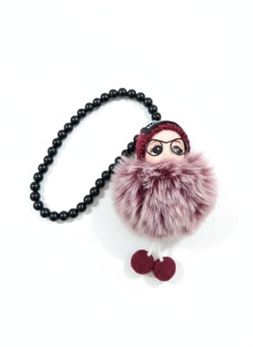 Chain Beautiful And Elegant - Streamlined And Elegant - Modern Shape - For Car - Pendant White * Maroon -SAcar