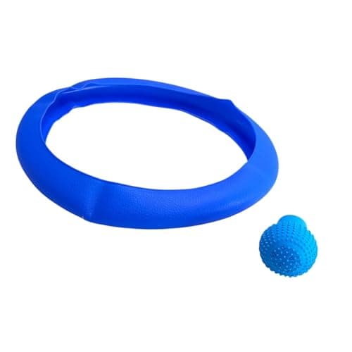 LOKYBOY Steering Wheel Cover with Gear Stick Handle, Textured Leather, Car Accessories (Blue)