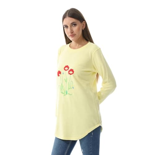 CAESAR Womens Women Embroidery T- Shirt Women Embroidery T- Shirt