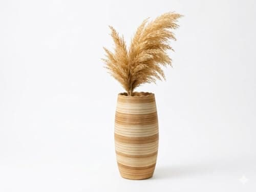 Home Care E-799 Round Turkish Style Vase Luxury Decorative Vase with Traditional Turkish Design and Rounded Form