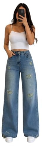 Daly cotton ribbed wide leg jeans Pants