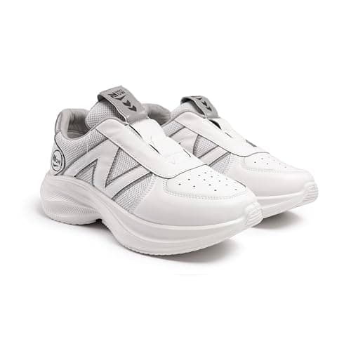 NOW Shoes Women’s Slip-On Comfort Sneakers – Lightweight Cushioned Walking Shoes with Breathable Panels for Everyday Wear, BT2F