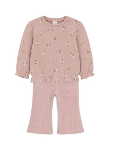 LC WAIKIKI Floral Baby Girls' Sweatshirt and Leggings Set Coordinated outfit