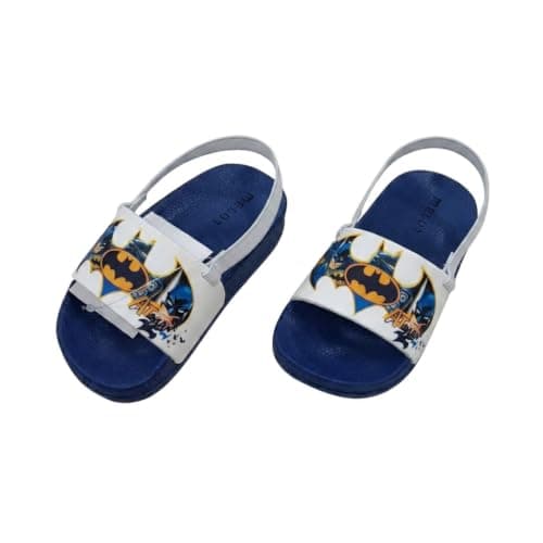 N ان Boys Batman Print Slide Sandals With Back Strap