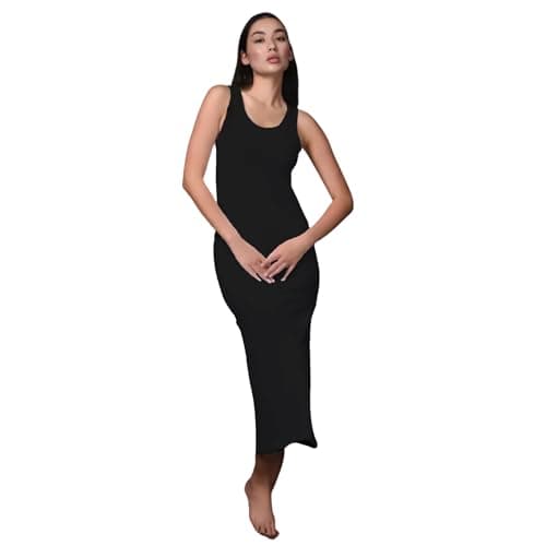 Comodo womens Sleeveless Long Dress Wide Strap Base Layer (pack of 1)