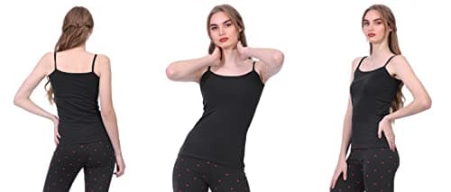 Dice Womens Set of 3 Spagetti Strap Tops Undershirt (pack of 3) Shirt