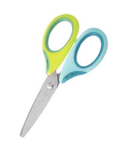 Deli. 6068 High Quality Scissors 135mm Soft Touch Handle, Round Tips - Multi Color
