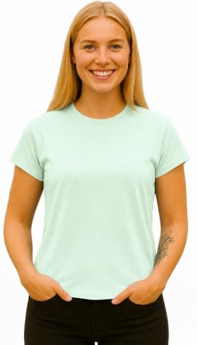 Women’s Classic Fit T-Shirt – Soft Cotton Spandex Blend | Short Sleeve Casual Tee | Everyday Comfort Top