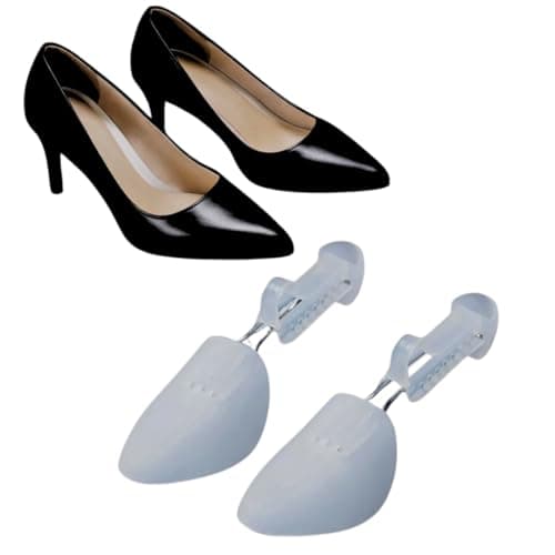 Pair of Adjustable Shoe Stretcher Shoe Expander Shaper For Flat Shoes Low and High Heel Footwear Width Adjustment Anti Wrinkle Shape Keeper Plastic Shoe Stretching Tool Pair Size Expanding Support Shoe tree