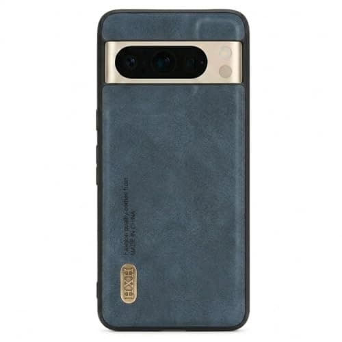 Leather Case For Luxury Faux Leather Protective Case For Stylish Compatible With (Google Pixel 8 Pro) Design Protection Anti Fingerprint Protection Case Made Of Classic Vintage Faux Leather (Blue) Cellular phone case