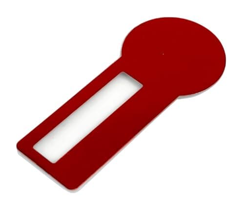 Plastic Metal PVC Name Tag Rectangle Name Tag Personalized Logo Name Tag with Safety Pin for Hotel Employees (Red) Label
