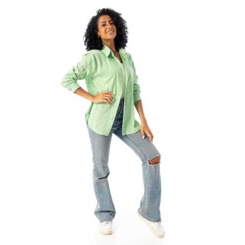 Andora Women Turn Down Collar Slip On Plain Blouses (pack of 1) Shirt