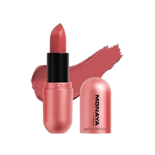 Monaya L007 Matte Lipstick，Colour Rich Original Creamy, Hydrating Satin Lipstick colors-Simply Ageless Moisture Renew Core (L106#)