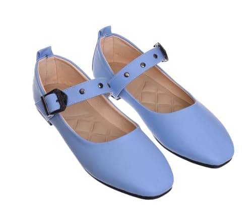 B&W womens B&W-W087-Lightblue Sneaker