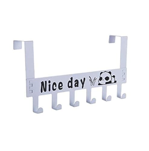 SYGA 6 Hooks Hanger Over The Door Hook Hanger(White) Storage hook