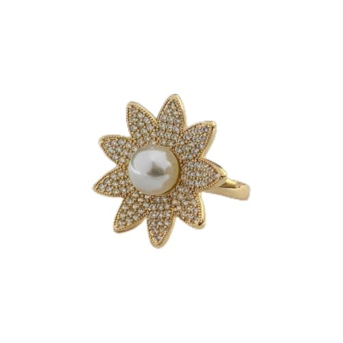 3 Diamonds 292474661779069 Band Ring For Women Gold Plated