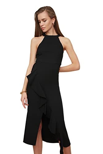 Trendyol Women Lined Flounce Woven Elegant Evening Dress TPRAW19BB0144 Dress