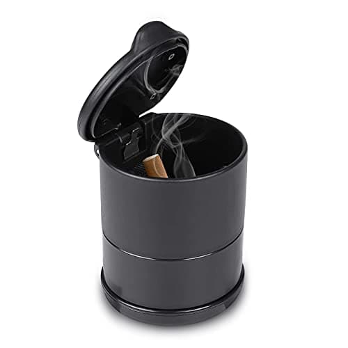 Republe Portable Tubular Smokeless Car Cigarette Ash Ashtray Car Cigarette Ash Cup Holder Replacement,Black,72*95mm