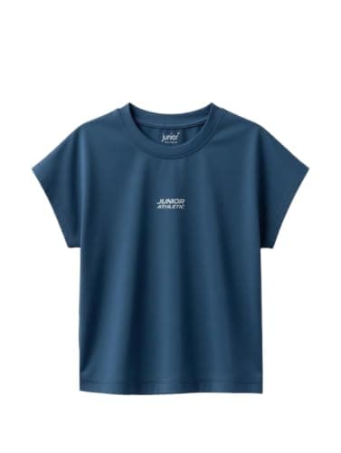 Junior Girls Oversized Activewear T-Shirt – Short Sleeve Athletic Sports Top for Gym, Dance & Everyday Wear, Blue, 12