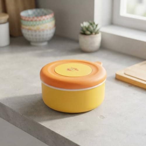Divided Spice Box with 4 Compartments Spoons and Airtight Lid Organizer Food storage container