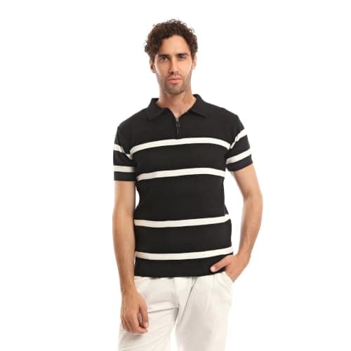 Andora Mens Striped with Classic Collar T-Shirt (pack of 1)