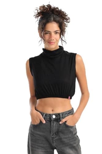 Carina High Neck Sleeveless Neck Cover Shirt