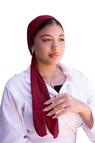 Mila Turban Ribbed with Tie – Women’s Easy Wear Hijab Scarf – Best Summer Choice for Effortless Style | تربون برباط مقلم – الحجاب الأمثل في الصيف والمناسبات Apparel head neck covering