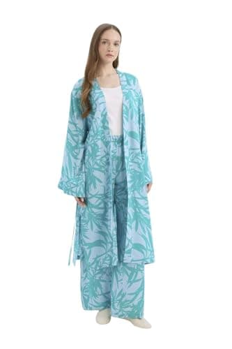DeFacto Woman CNS Leg Woven Bottom Trousers,Green, M