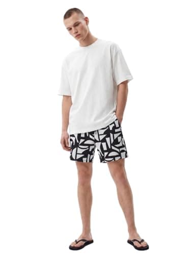 LC WAIKIKI Short Geometric Patterned Men's Swimming Shorts Swimwear