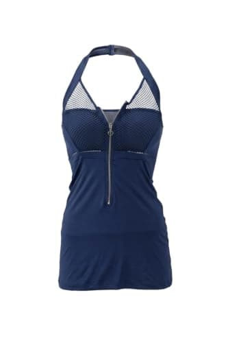 Babydoll Shirt for Women - Slip On Nightgown - Women Ring Neck Mesh Zipper Nightgown