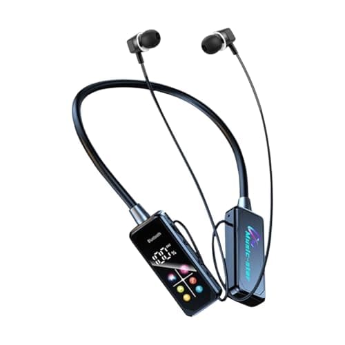 Wireless Headphones with High Sound Quality, Support TF Card, Smart LED Display, U60i Sports Neckband Bluetooth 5.3 In Ear Headphones