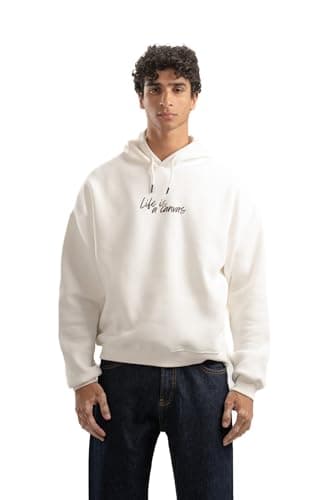 ASTK Mens Printed Oversized Hooded Sweatshirt