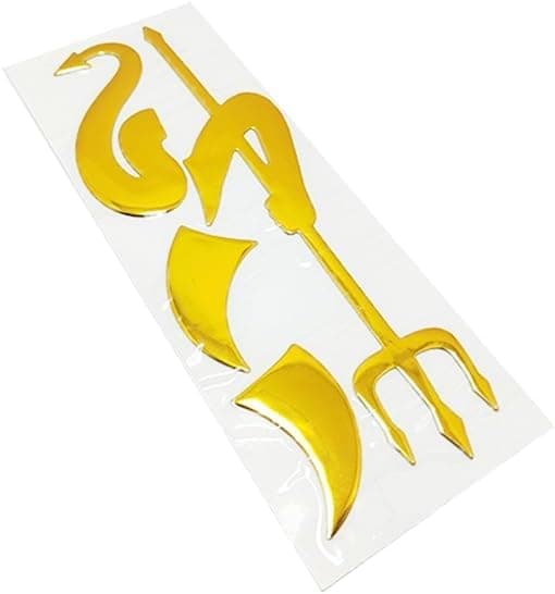 KaberTrade 3D Demon Fork Horns Car Sticker Creative Plastic Car Styling Decoration Modification Exterior Logo (Gold,Code:9015) Sticker decal
