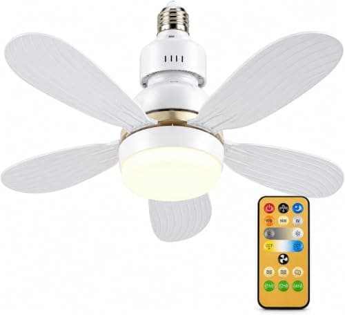 LED Ceiling Fan Light Bulb with Remote Multi Speed Adjustable Lighting