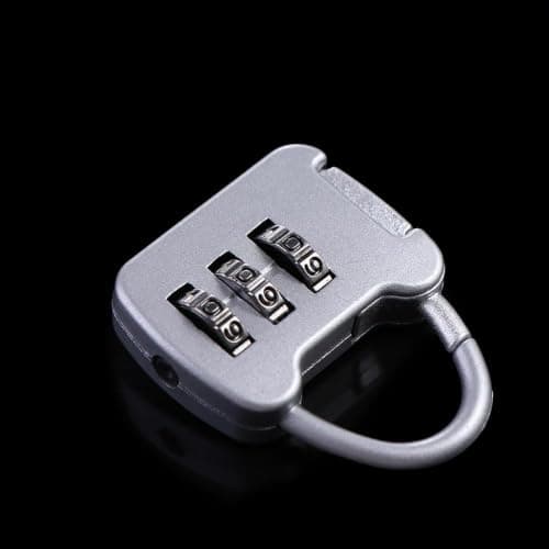 Durable Metal Combination Padlock with Resettable 3-Digit Code for Secure Storage Gym Lockers Travel Bags Cabinets and Internal Door Security
