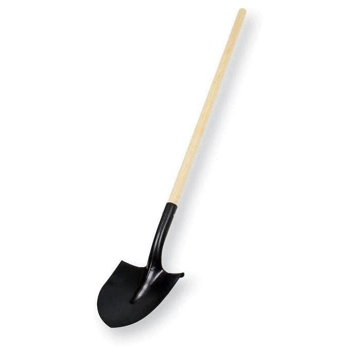 Garden Shovel with Wooden Handle, Hand Shovel for Digging and Planting, Black Shovel spade