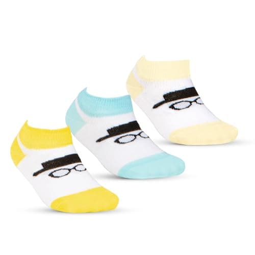 STITCH Unisex Kids Baby Pack of 3 Lycra Ankle Socks