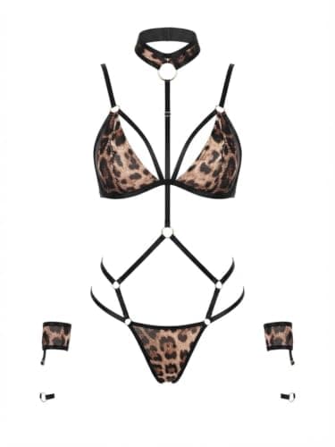 Women's Lingerie Set 5 Piece - Sexy Sleepwear - One Size