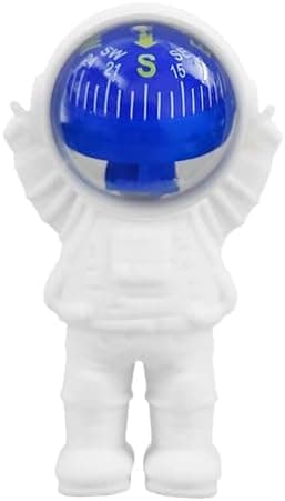 Car Directions Compass Home Office Decor Astronaut Outdoor Camping Hiking Multipurpose (White in Blue) - SA CAR