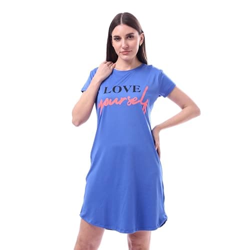 Andora Womens Half Sleevs Printed Night Shirt Nightgown nightshirt