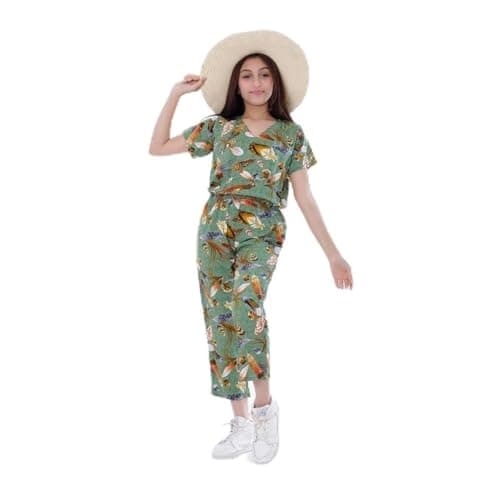BEBO Girls Jumpsuit Pants 1/2 Sleeve 10 Years - Green One piece outfit