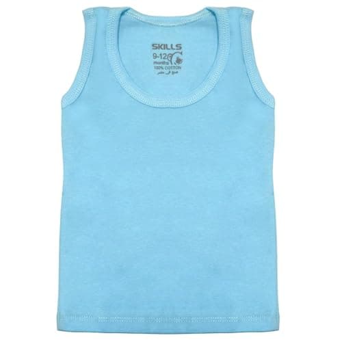 Skills Unisex Sleeveless Round Neck Cotton Undershirt Base Layer Top Shirt