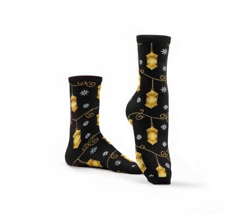 Havana Socks Mystic Lanterns Socks H-SILA2 | Crew Length, Cotton Blend, Breathable, Comfortable