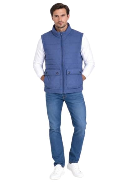 WAHDAN Men's Quilted Puffer Vest, Zip-Up Sleeveless Jacket 490607095